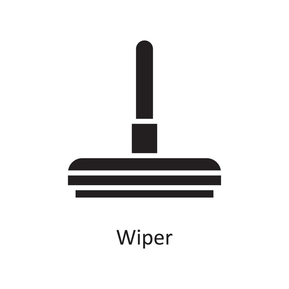 Wiper  Vector Solid Icon Design illustration. Housekeeping Symbol on White background EPS 10 File