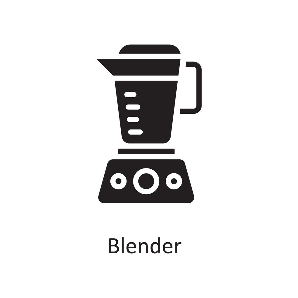 Blender Vector Solid Icon Design illustration. Housekeeping Symbol on White background EPS 10 File