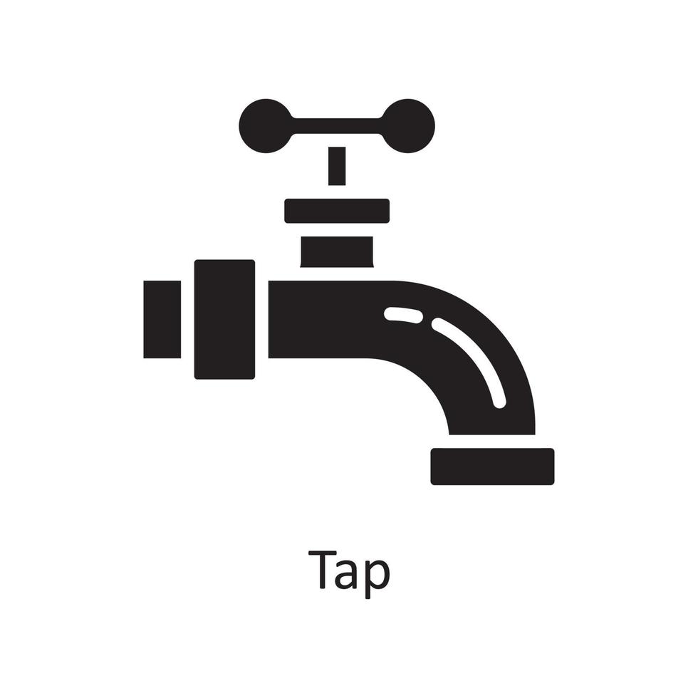 Tap  Vector Solid Icon Design illustration. Housekeeping Symbol on White background EPS 10 File