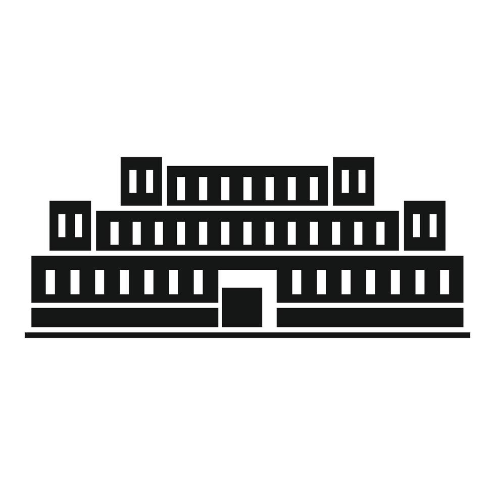 Residential parliament icon, simple style vector