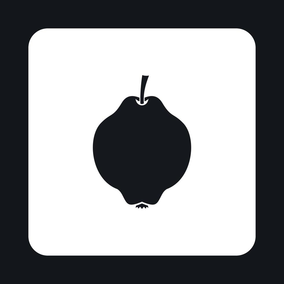 Quince icon, simple style vector