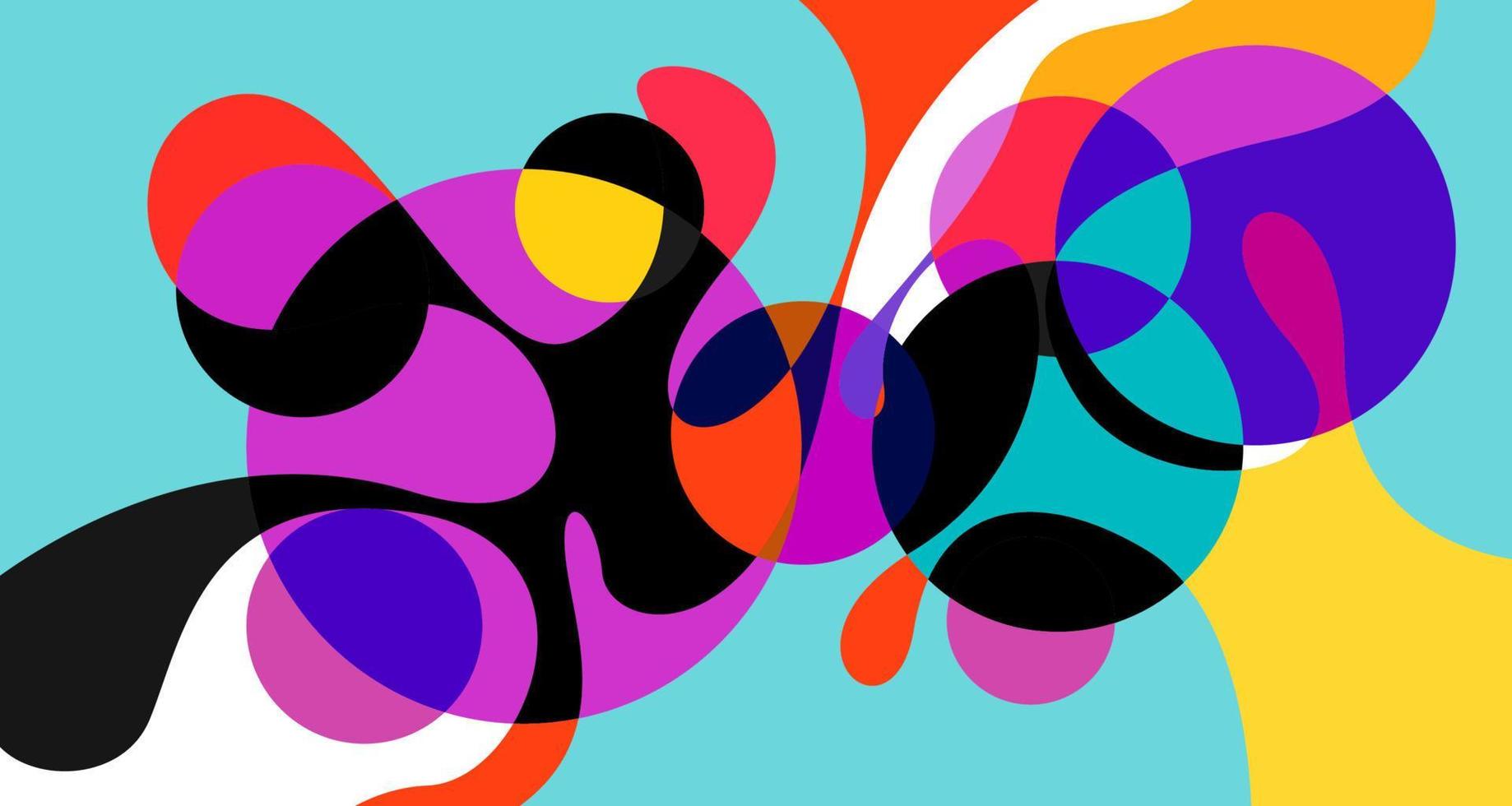 Vector colorful abstract psychedelic liquid and fluid background pattern