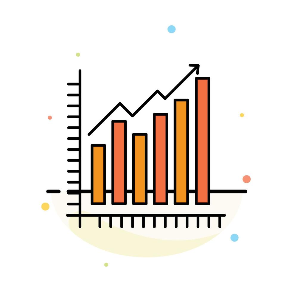 gráfico análisis negocios diagrama marketing estadísticas tendencias abstracto color plano icono plantilla vector