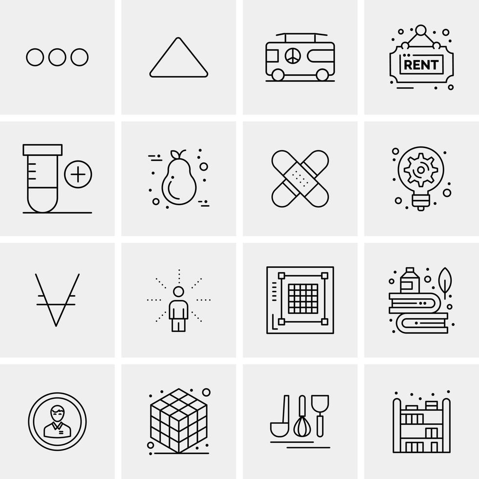 16 iconos universales de negocios vector ilustración de icono creativo para usar en proyectos relacionados con la web y dispositivos móviles