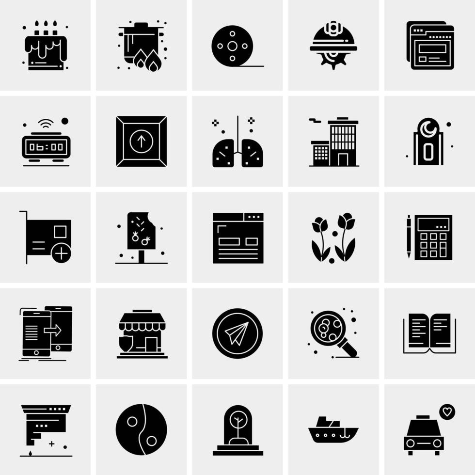 25 iconos de negocios universales vector ilustración de icono creativo para usar en proyectos relacionados con la web y dispositivos móviles