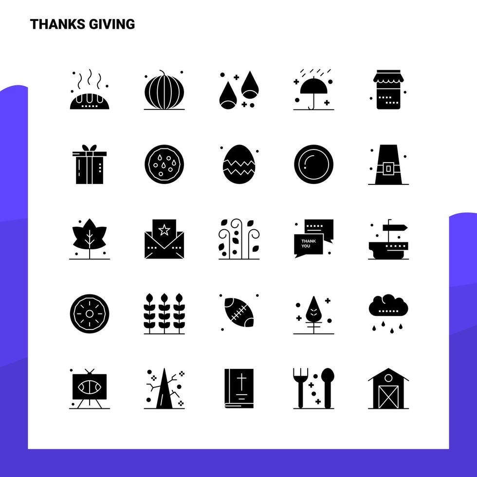 25 Thanks Giving Icon set Solid Glyph Icon Vector Illustration Template For Web and Mobile Ideas for business company