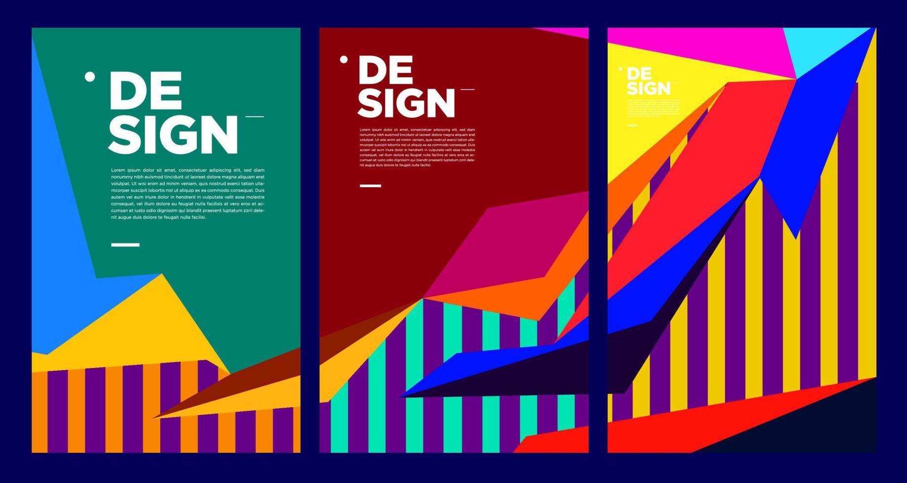Colorful Abstract Banner Template with Dummy Text for Web Design, Landing page, social media story, and Print Material vector