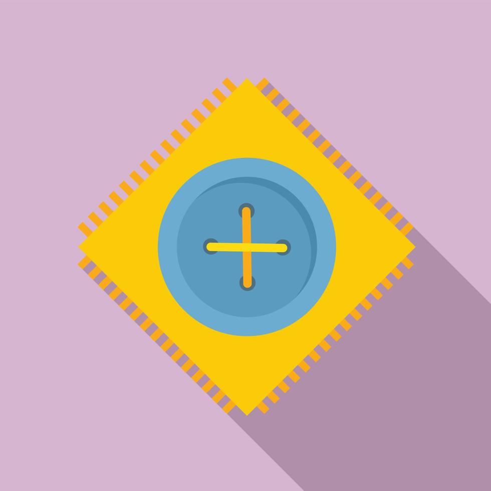 Sewing button icon, flat style vector