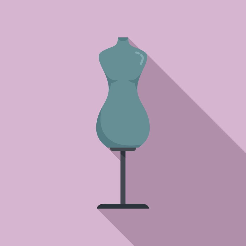 icono de maniquí textil, estilo plano vector