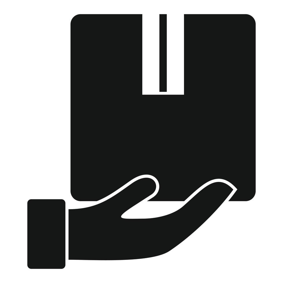 Take parcel home delivery icon, simple style vector