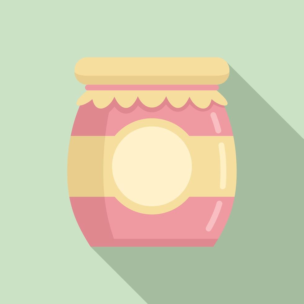 Jam jar icon, flat style vector