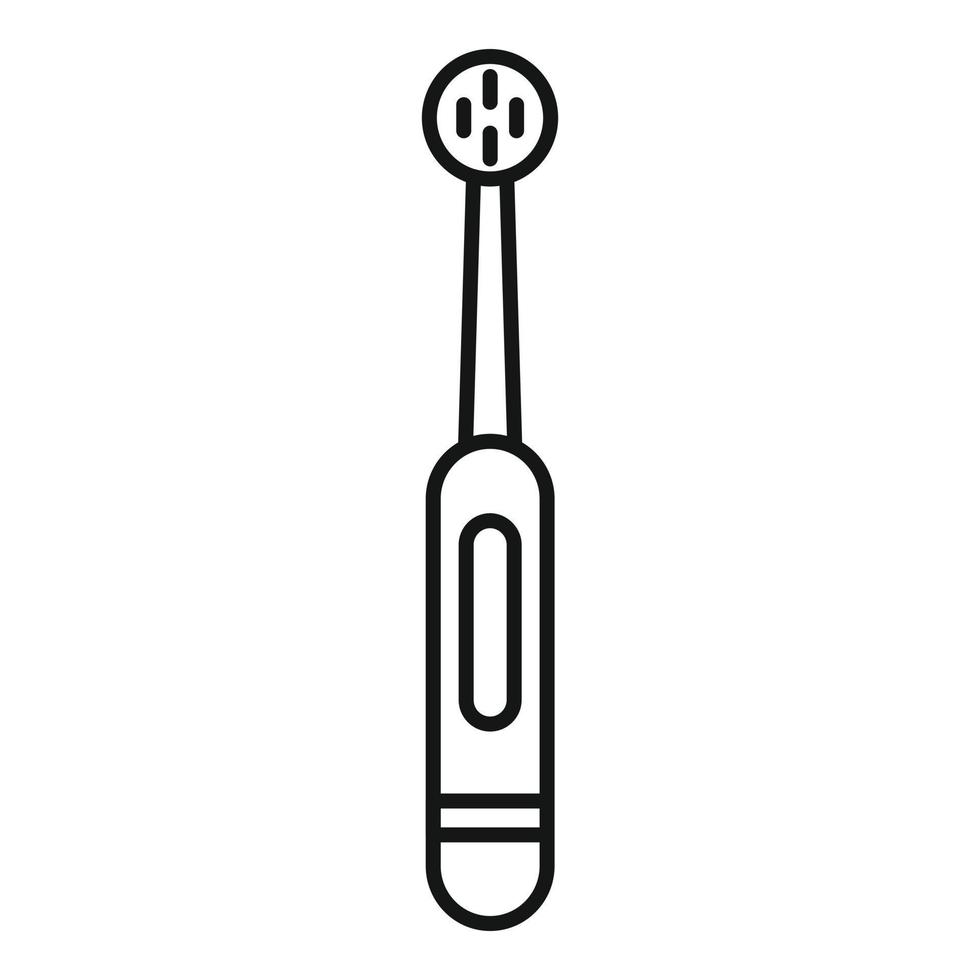 cepillo de dientes eléctrico icono diario, estilo de esquema vector