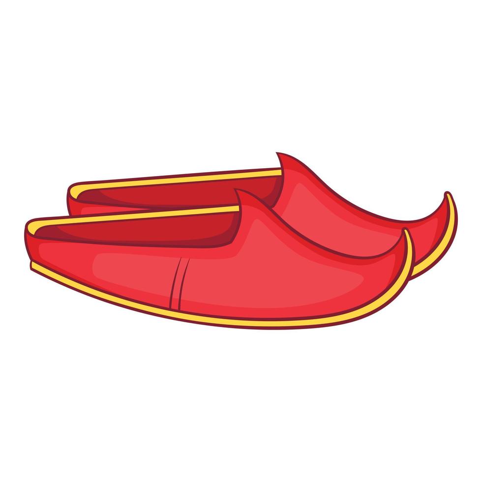 icono de zapatos turcos, estilo de dibujos animados vector