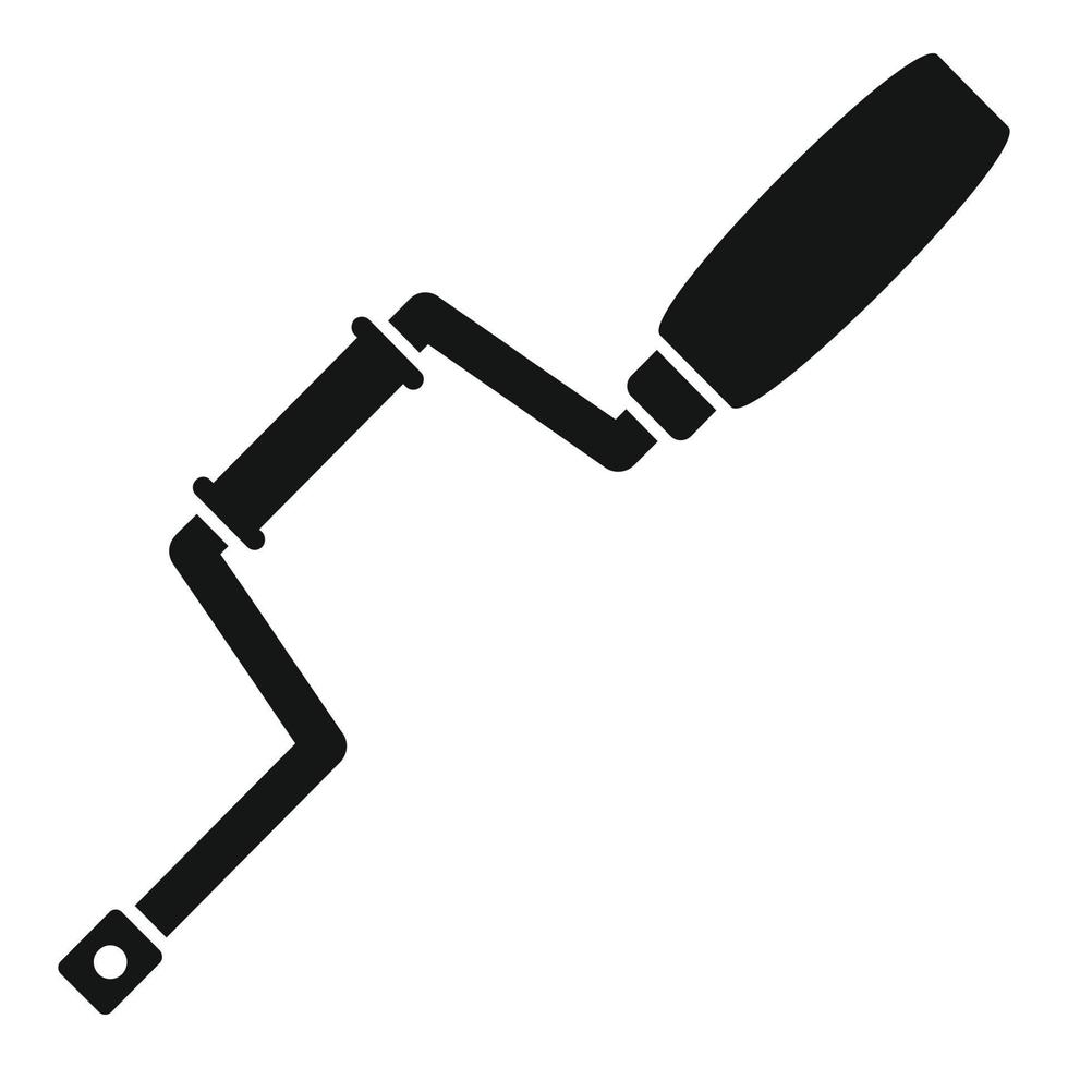 Carpenter brace icon, simple style vector