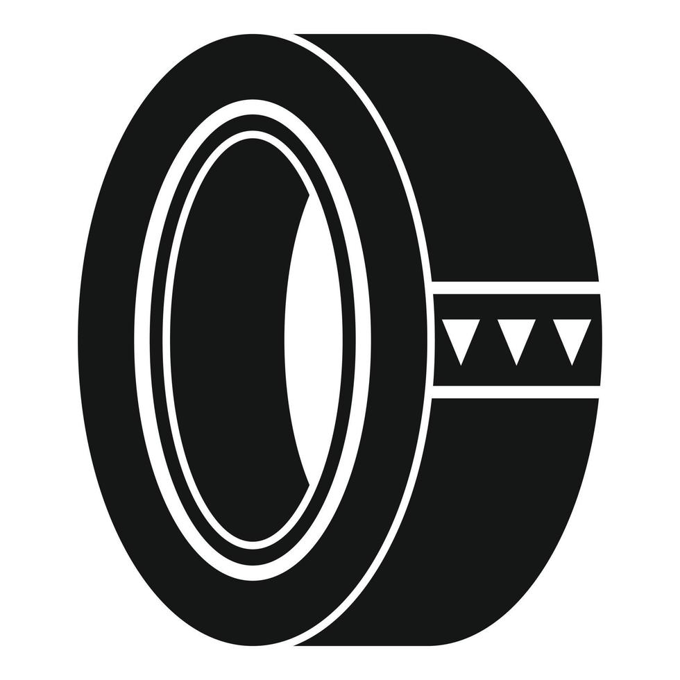 Masking tape icon, simple style vector