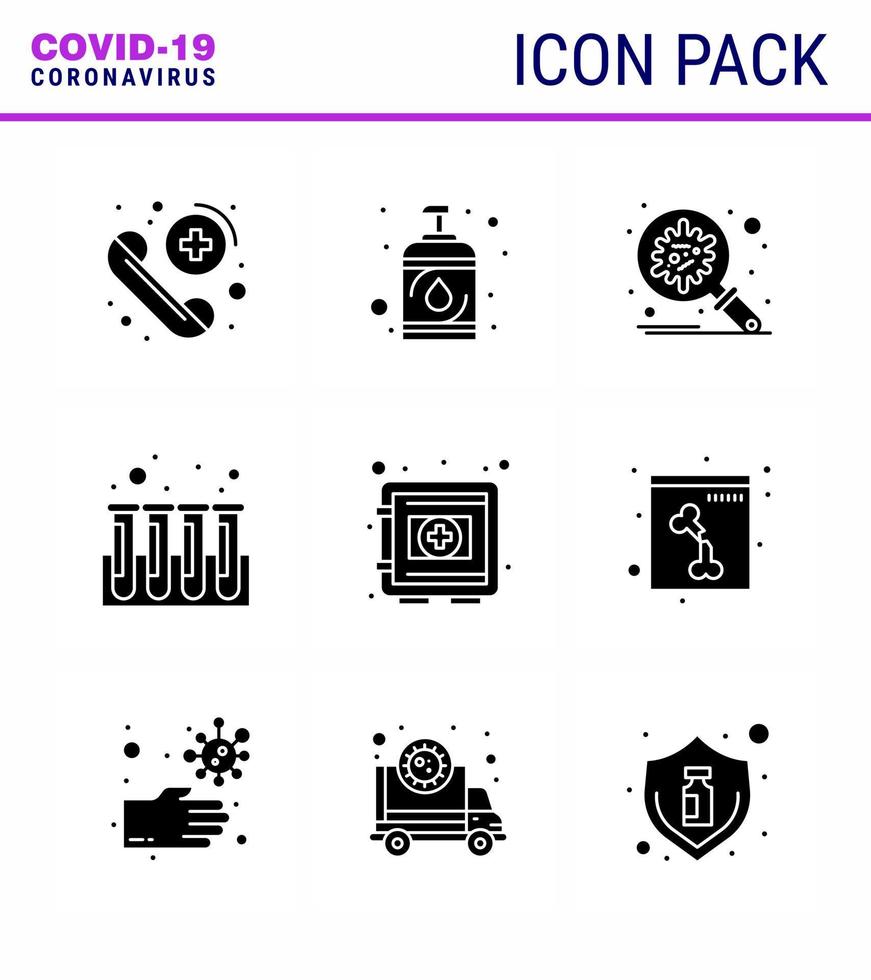 25 Coronavirus Emergency Iconset Blue Design such as locker test bacteria experiment spread viral coronavirus 2019nov disease Vector Design Elements