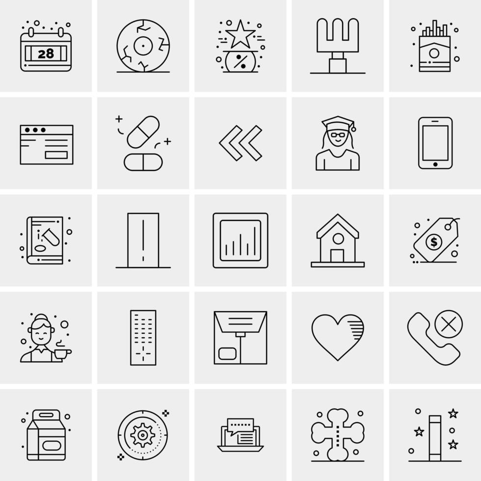 25 Universal Business Icons Vector Creative Icon Illustration to use in web and Mobile Related project