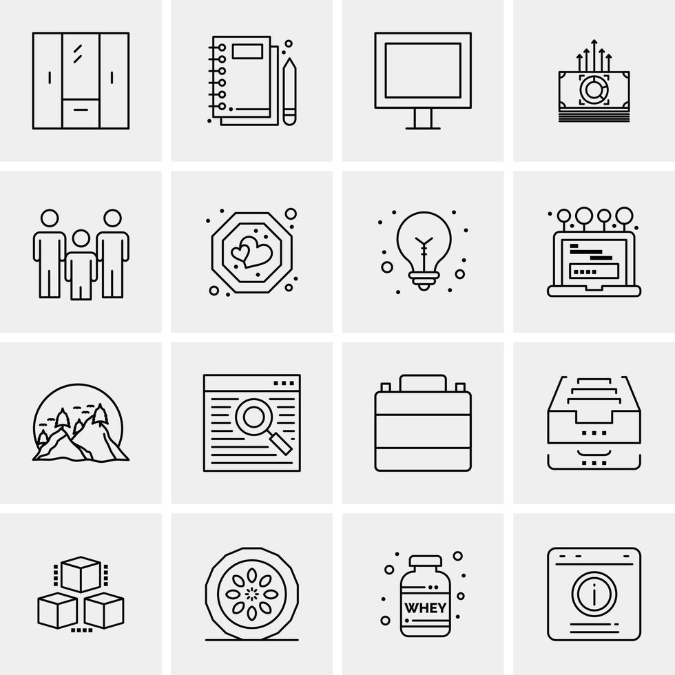 16 Business Universal Icons Vector Creative Icon Illustration to use in web and Mobile Related project