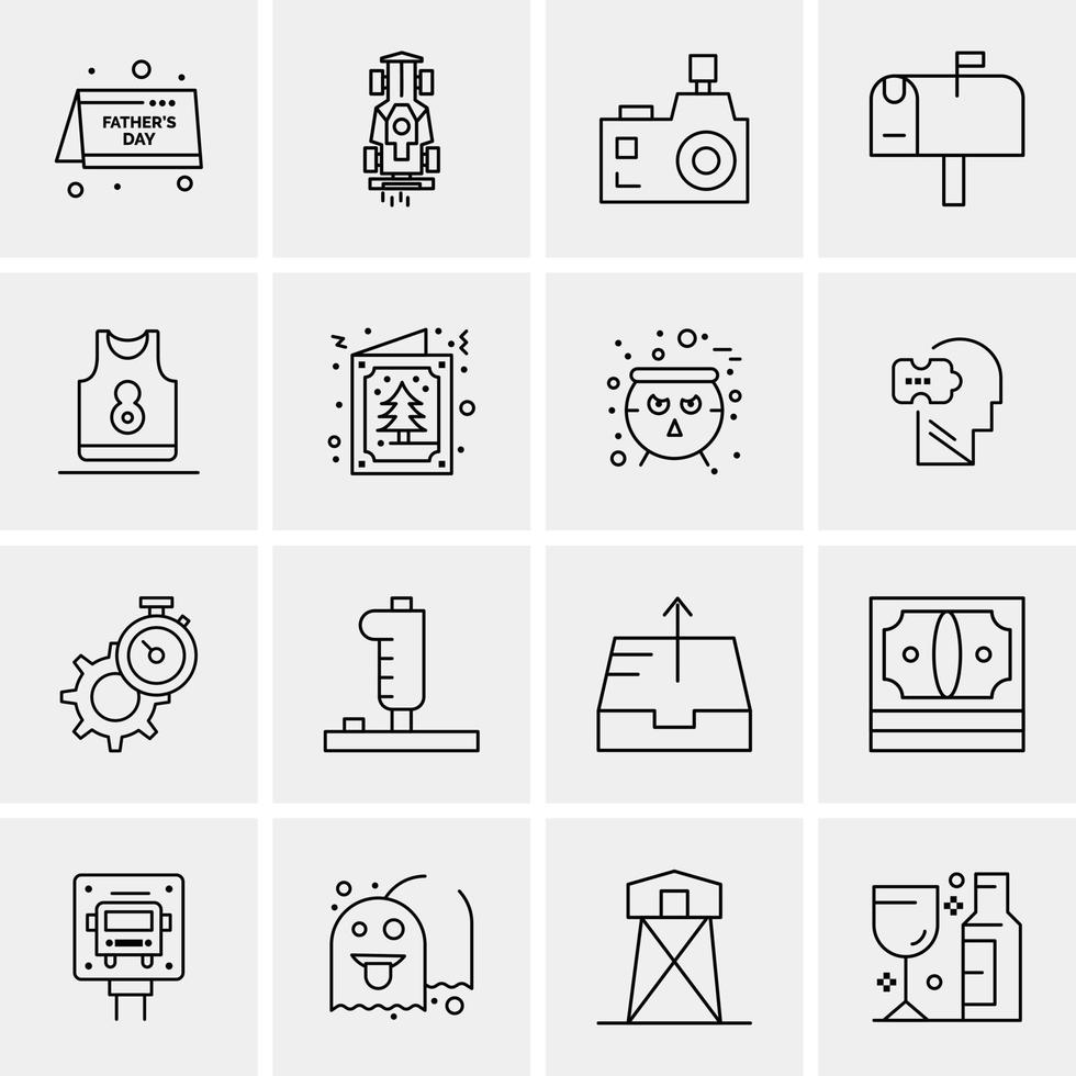 16 Business Universal Icons Vector Creative Icon Illustration to use in web and Mobile Related project