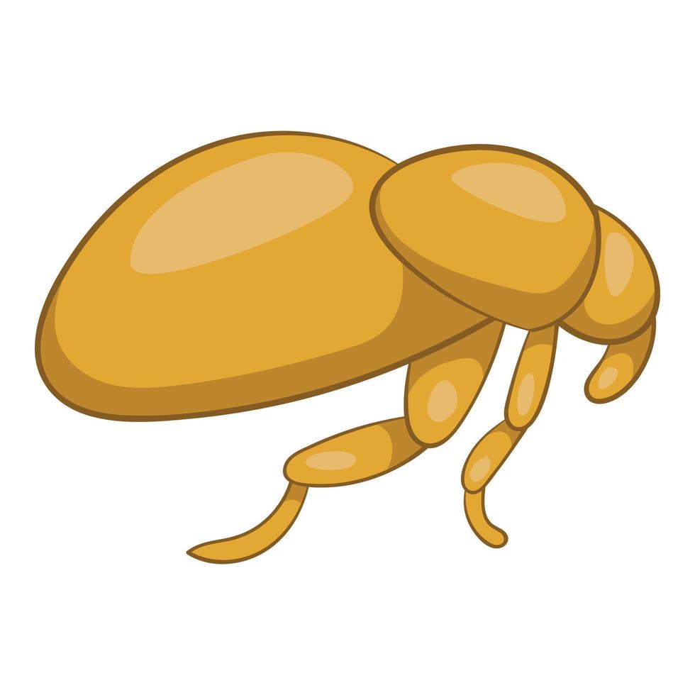 Flea icon, cartoon style vector