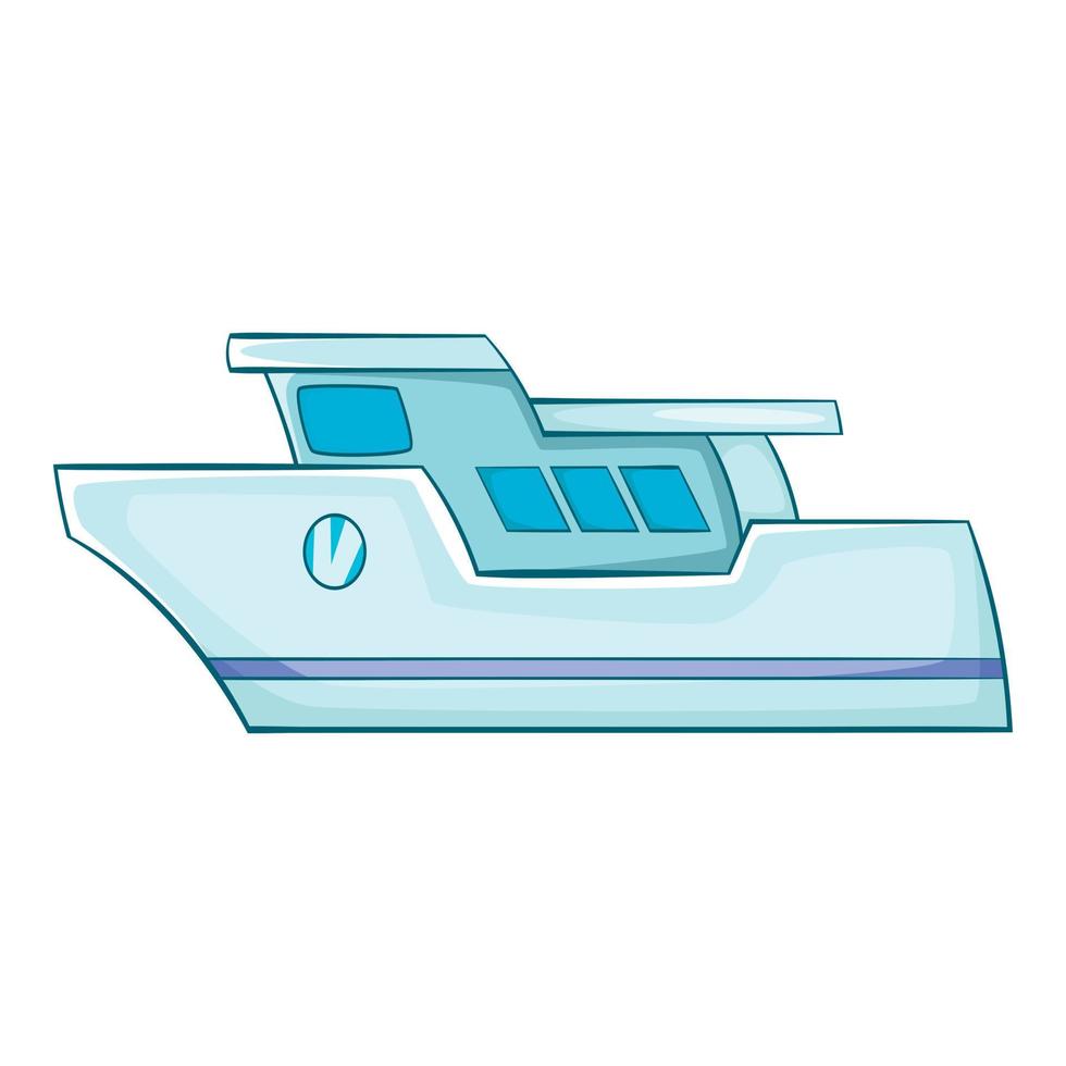 Yacht icon, cartoon style vector