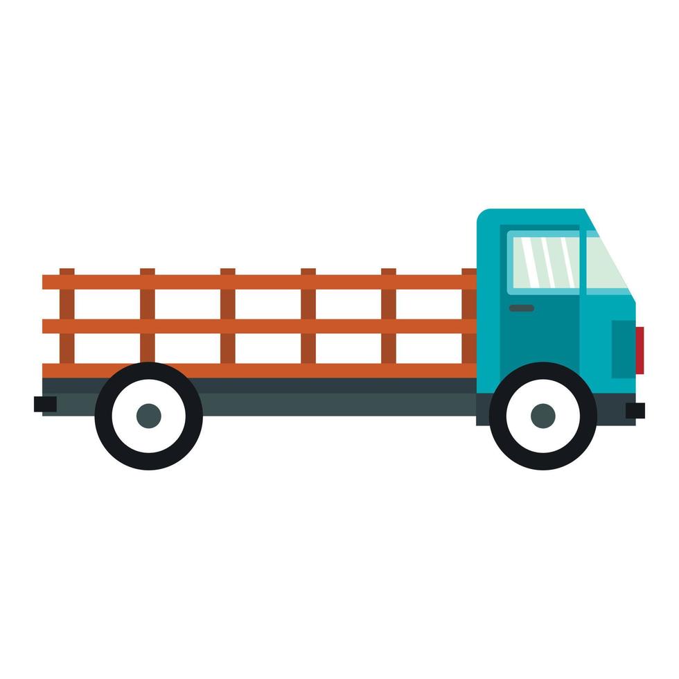 Delivery truck icon, flat style vector