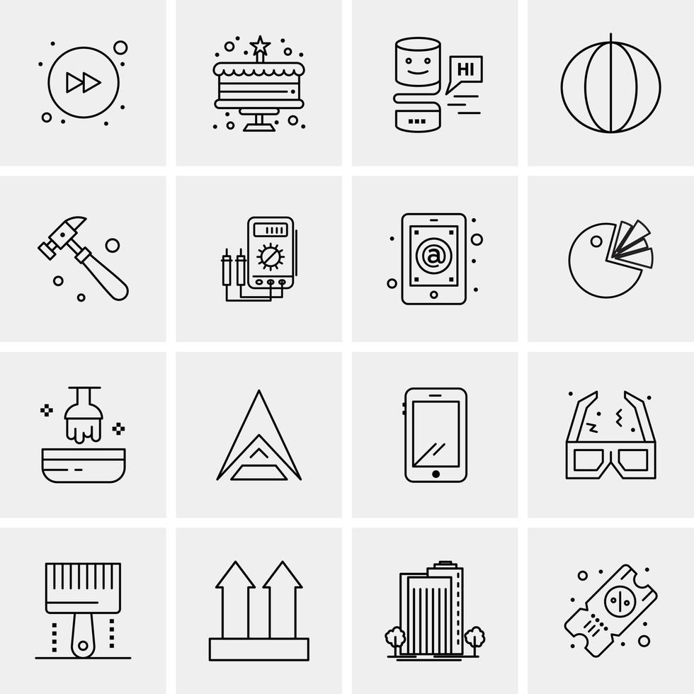 16 Business Universal Icons Vector Creative Icon Illustration to use in web and Mobile Related project