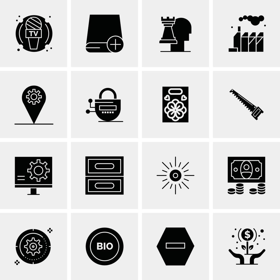 16 Business Universal Icons Vector Creative Icon Illustration to use in web and Mobile Related project