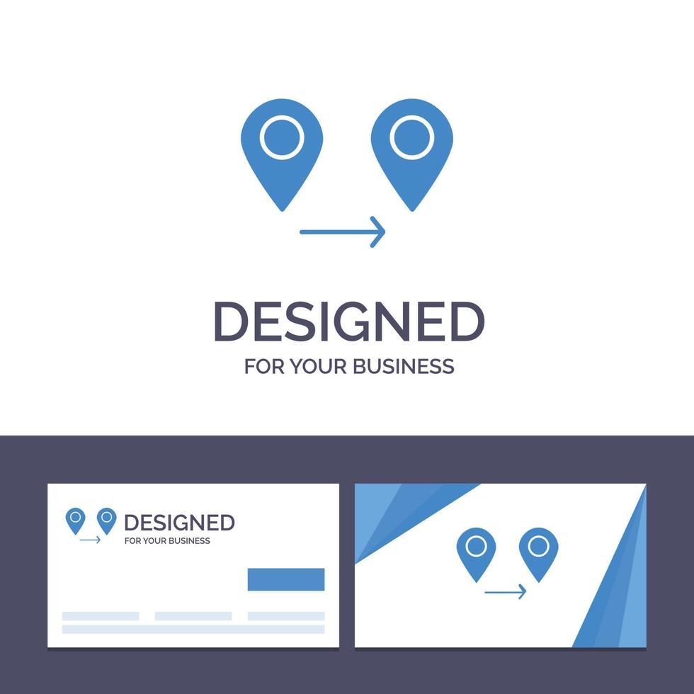 Creative Business Card and Logo template Gps Location Map Vector Illustration