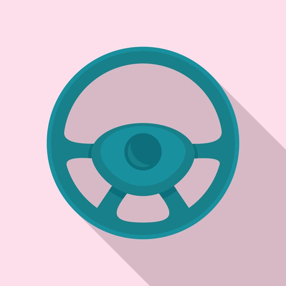 Tuning steering wheel icon, flat style vector