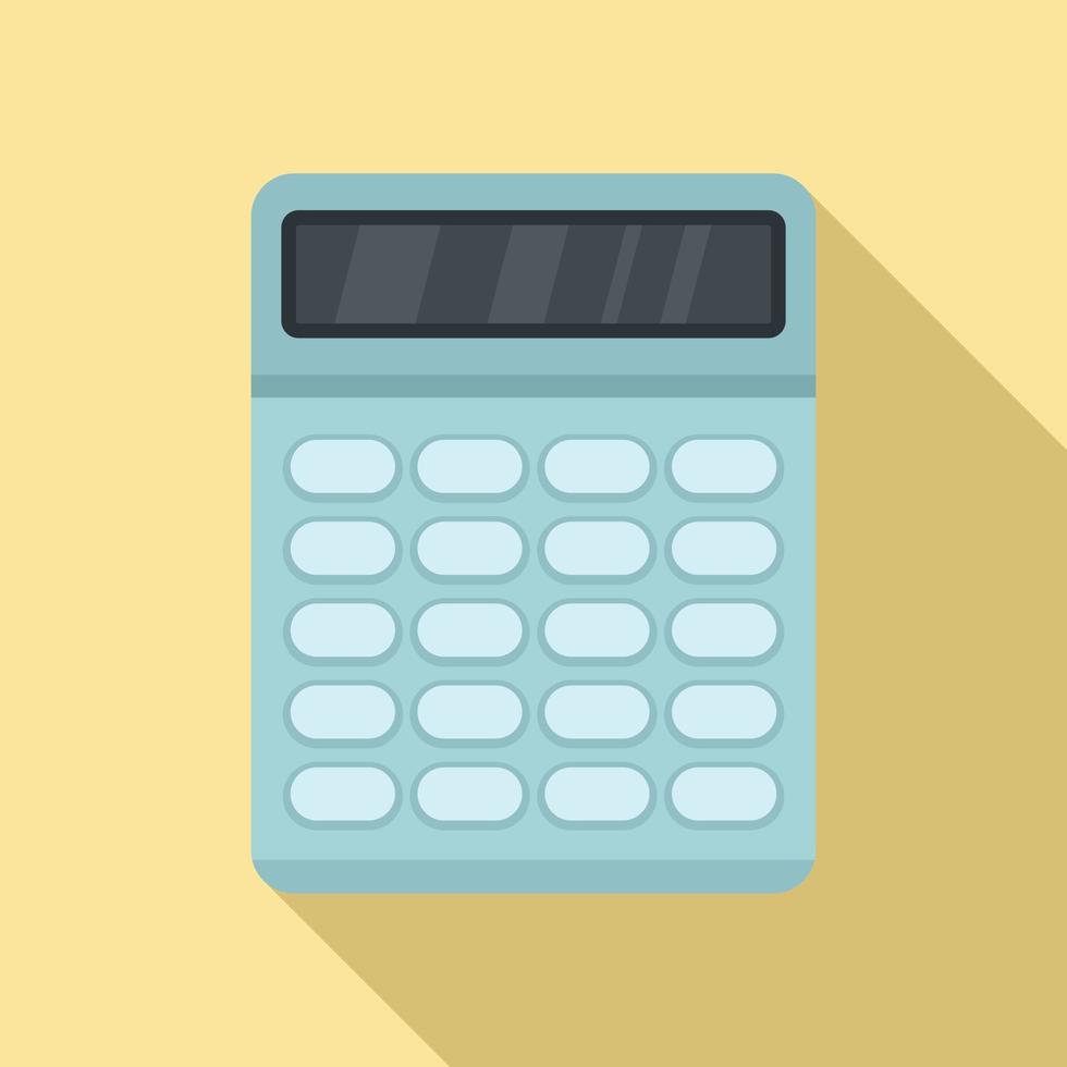 icono de calculadora financiera, estilo plano vector