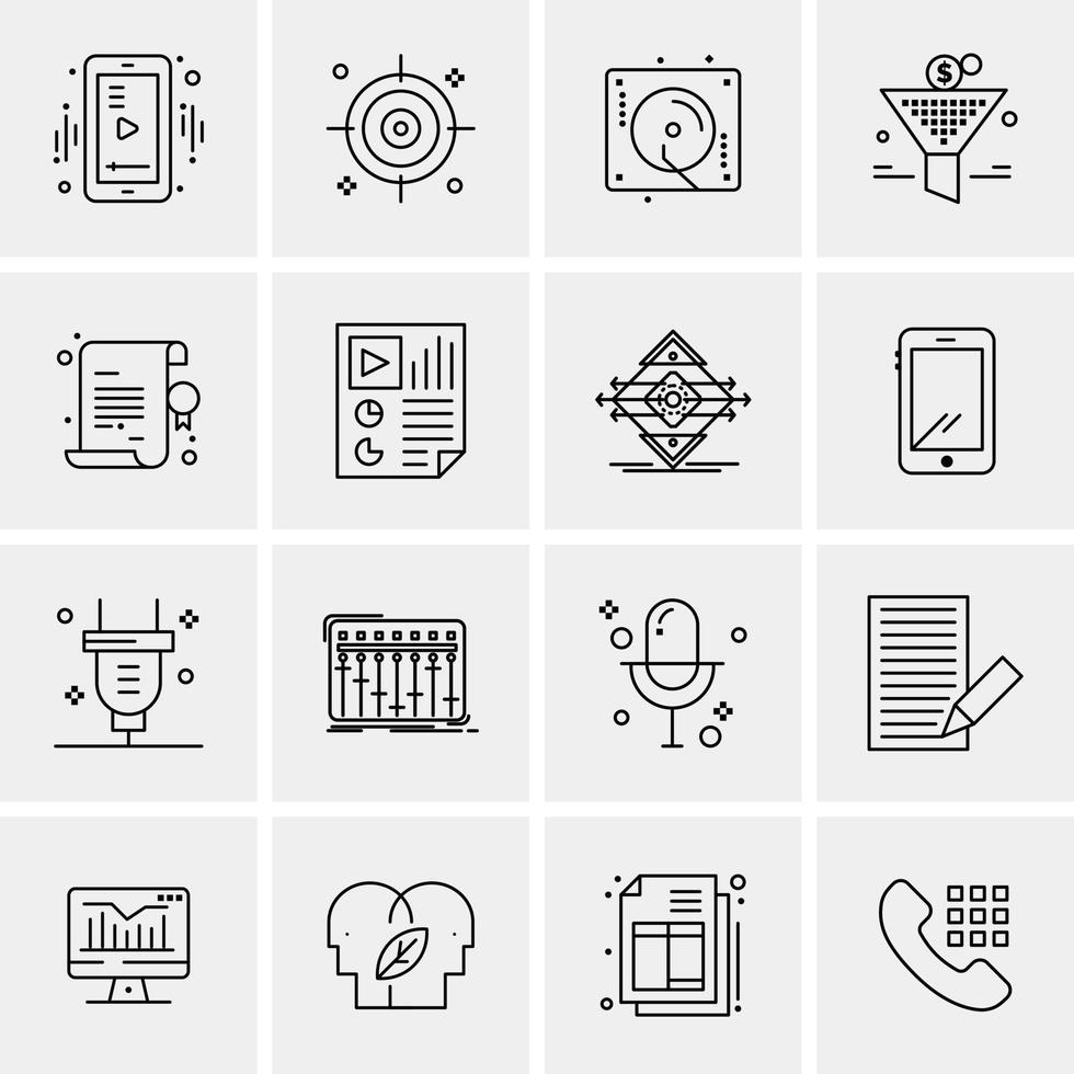 16 Business Universal Icons Vector Creative Icon Illustration to use in web and Mobile Related project