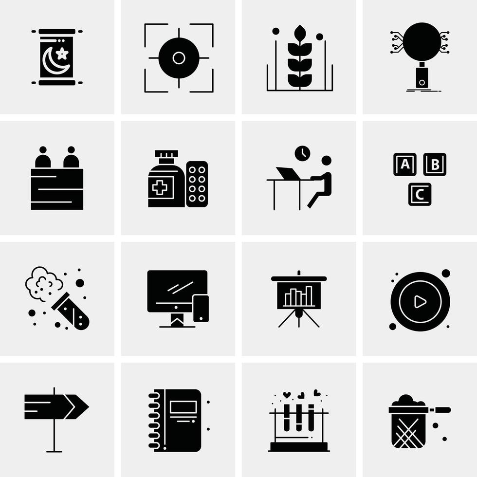 16 Business Universal Icons Vector Creative Icon Illustration to use in web and Mobile Related project