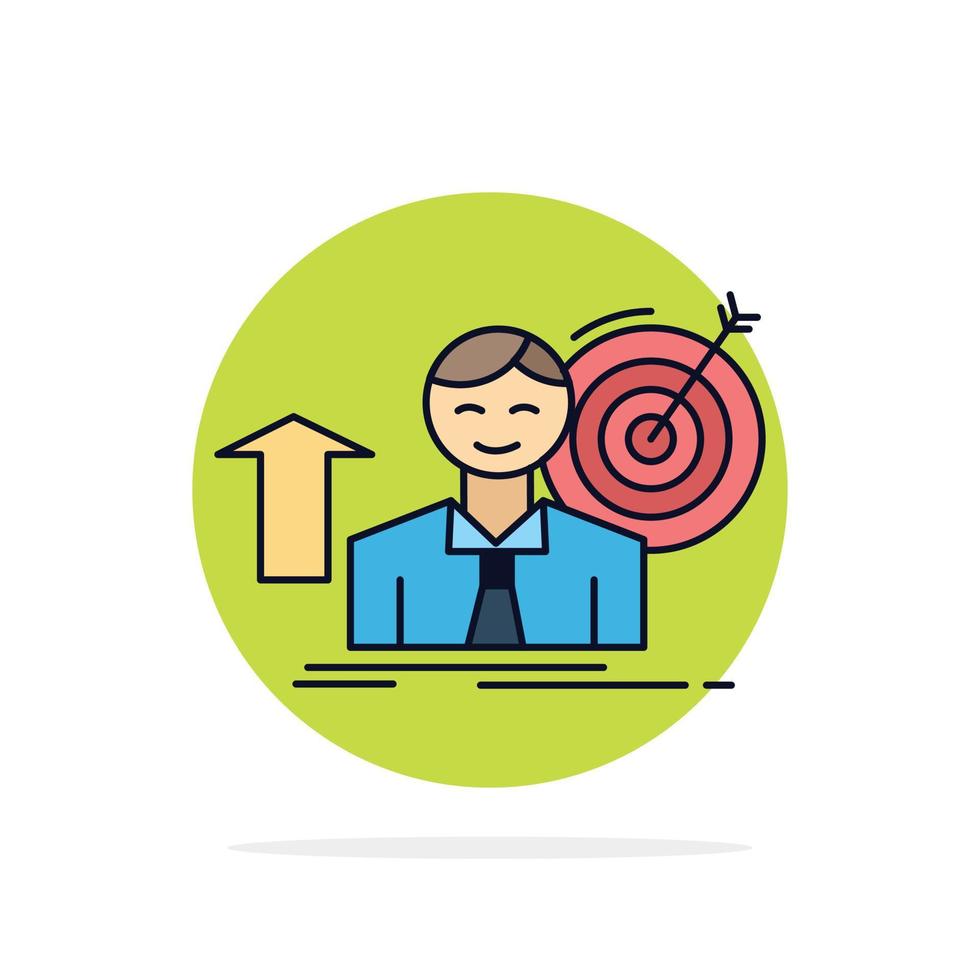 success user target achieve Growth Flat Color Icon Vector