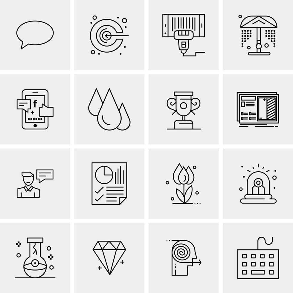 16 Business Universal Icons Vector Creative Icon Illustration to use in web and Mobile Related project