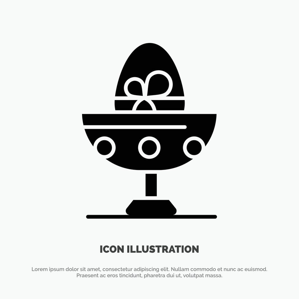 Boiled Boiled Egg Easter Egg Food solid Glyph Icon vector