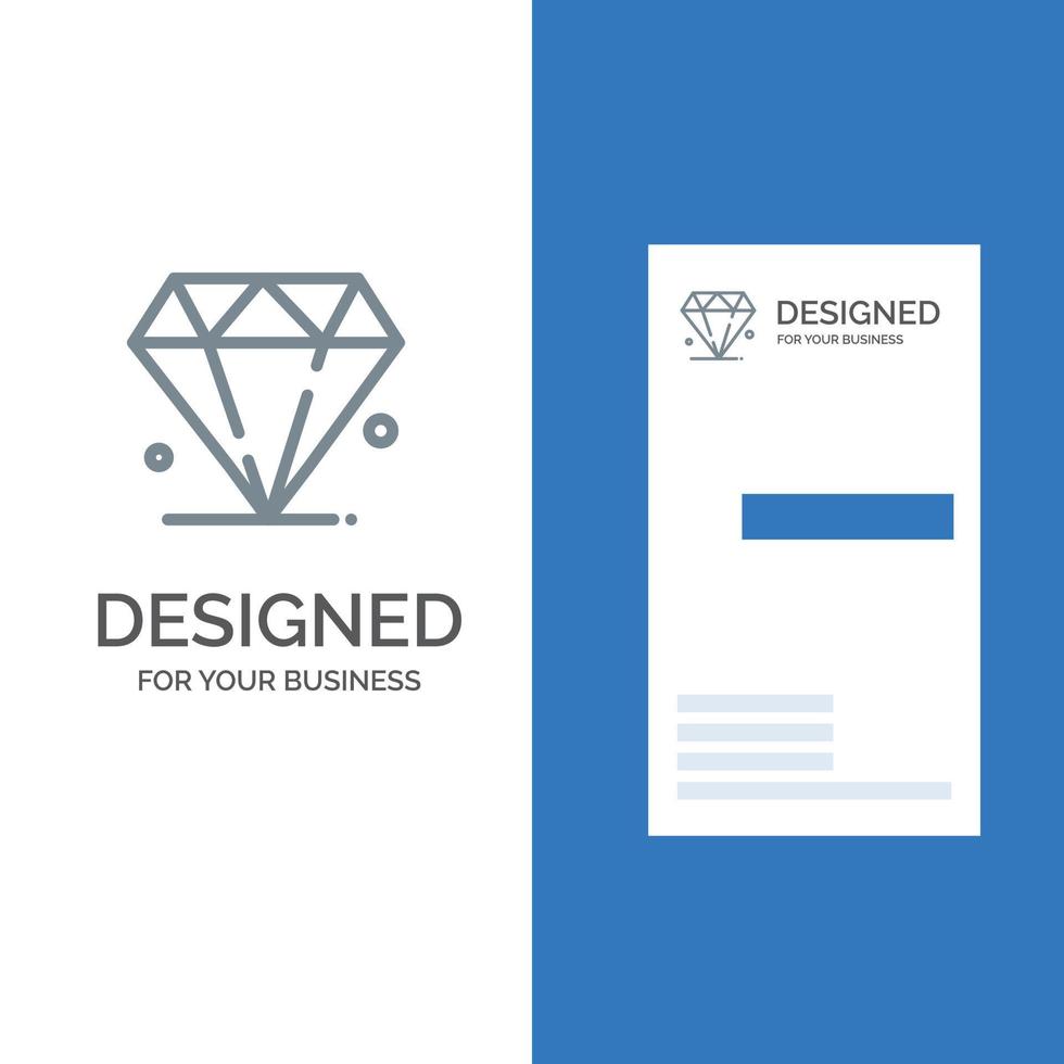 joya de diamante diseño de logotipo gris madrigal y plantilla de tarjeta de visita vector