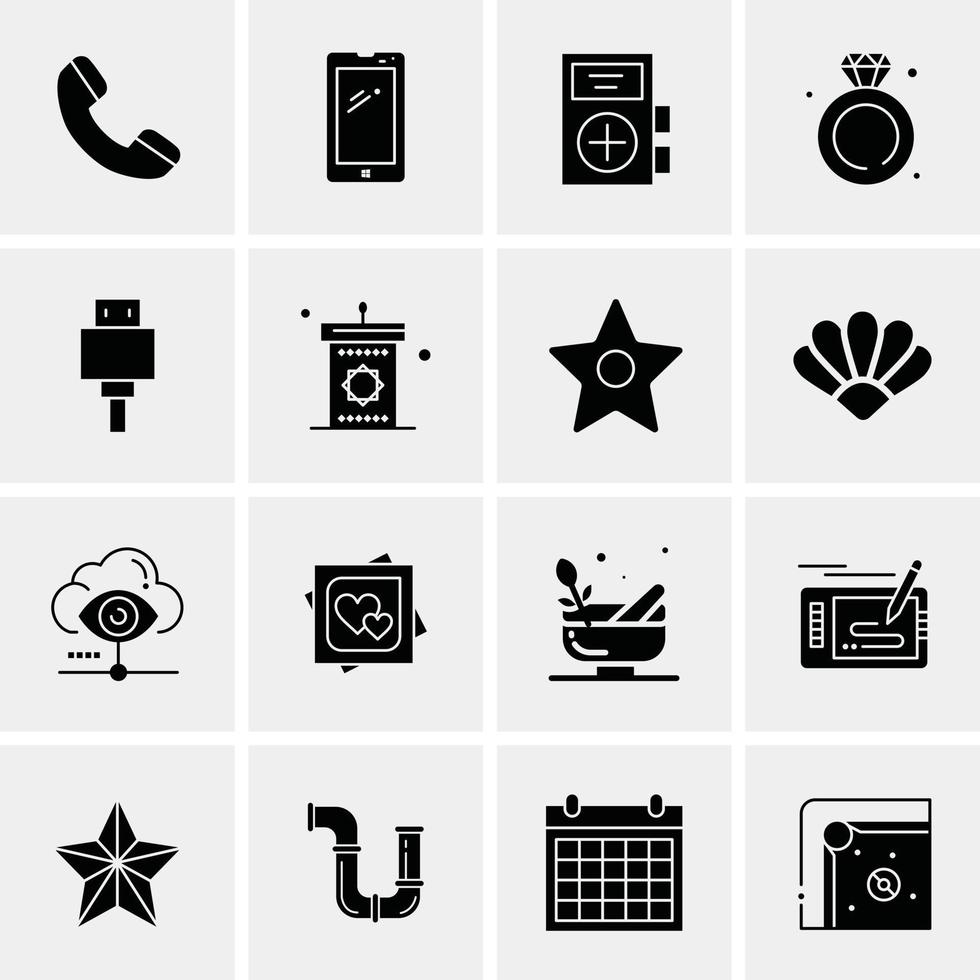 16 Business Universal Icons Vector Creative Icon Illustration to use in web and Mobile Related project