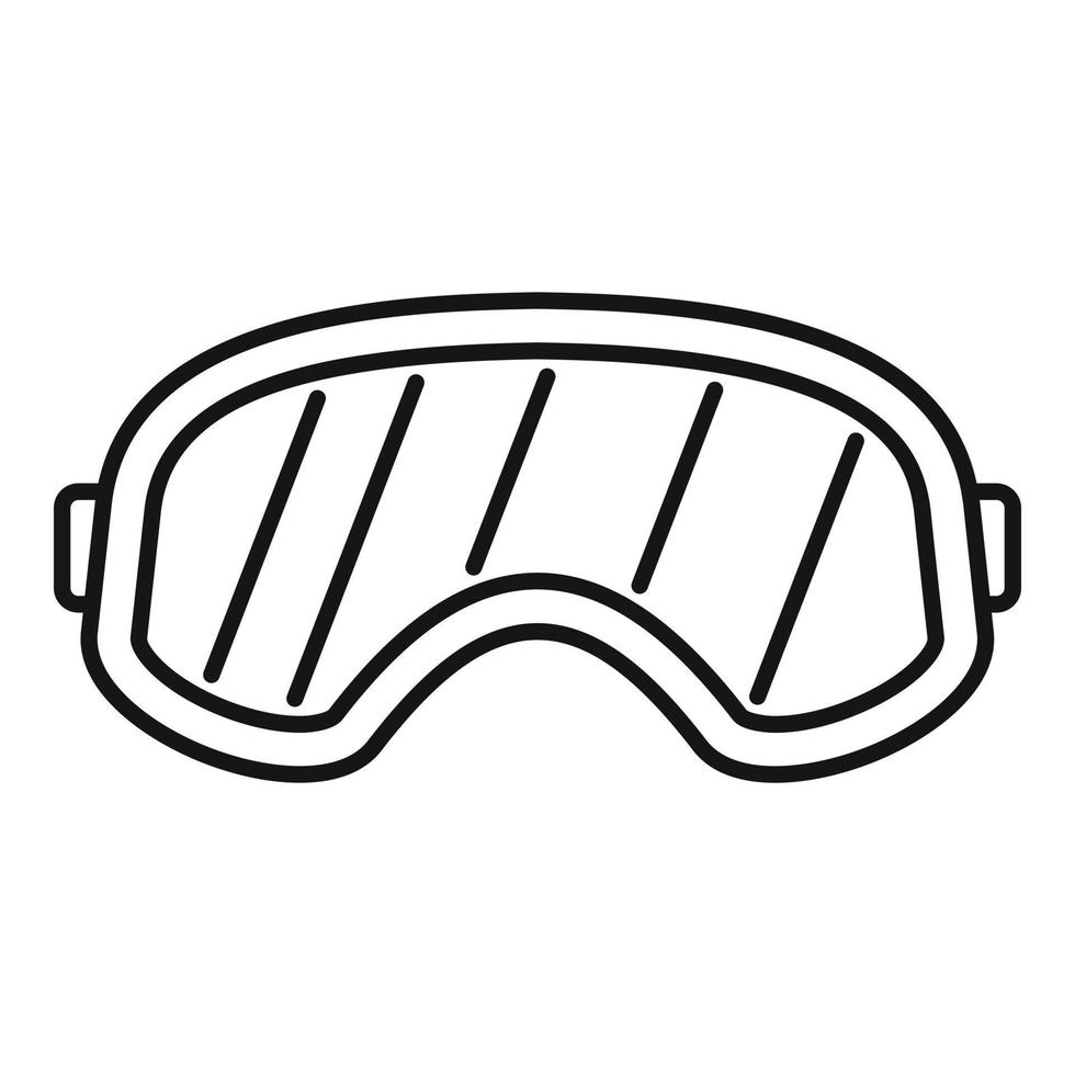 Snowboarding glasses icon, outline style vector