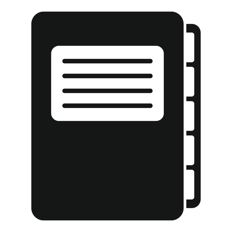 Purchasing manager folder icon, simple style vector