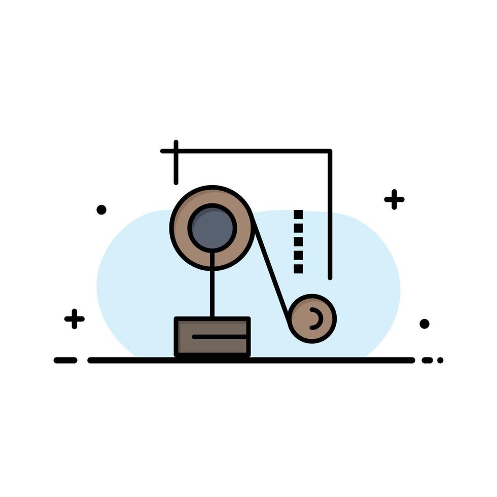 Experiment Physics Education Experiment Physics Business Logo Template Flat Color vector