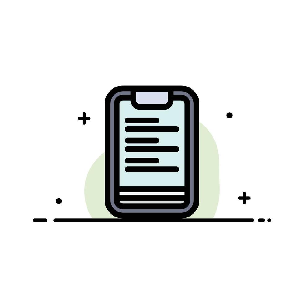 Clipboard Text Board Motivation  Business Flat Line Filled Icon Vector Banner Template