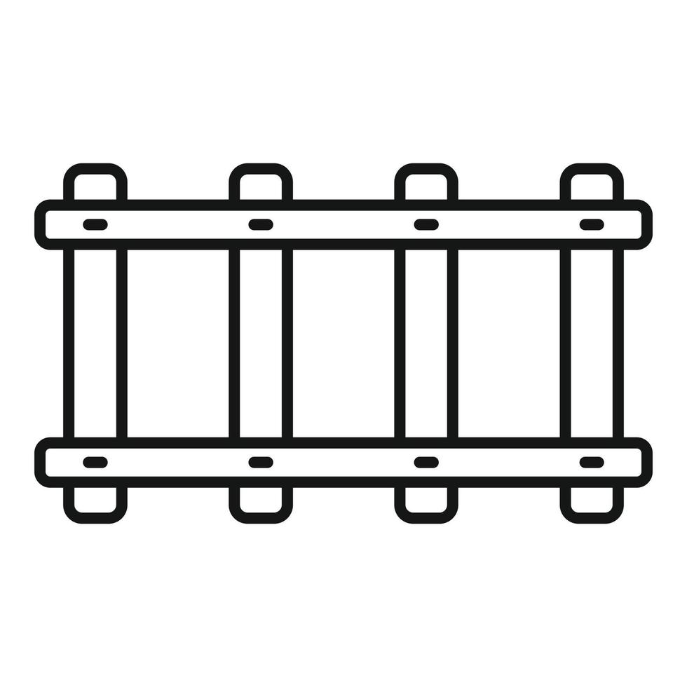 icono de ferrocarril, estilo de contorno vector