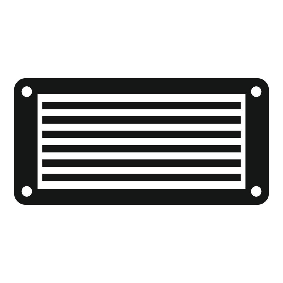 icono de conducto de ventilación, estilo simple vector