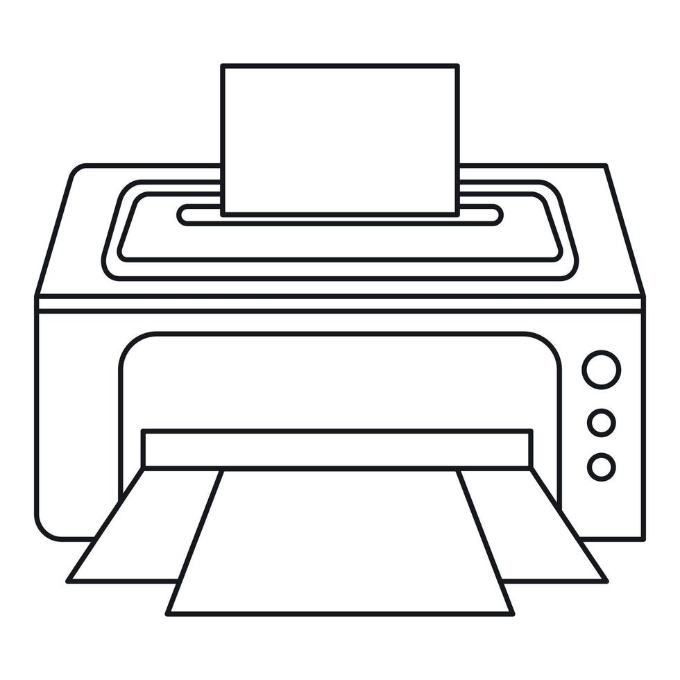 Photo printer icon, outline style 14645004 Vector Art at Vecteezy