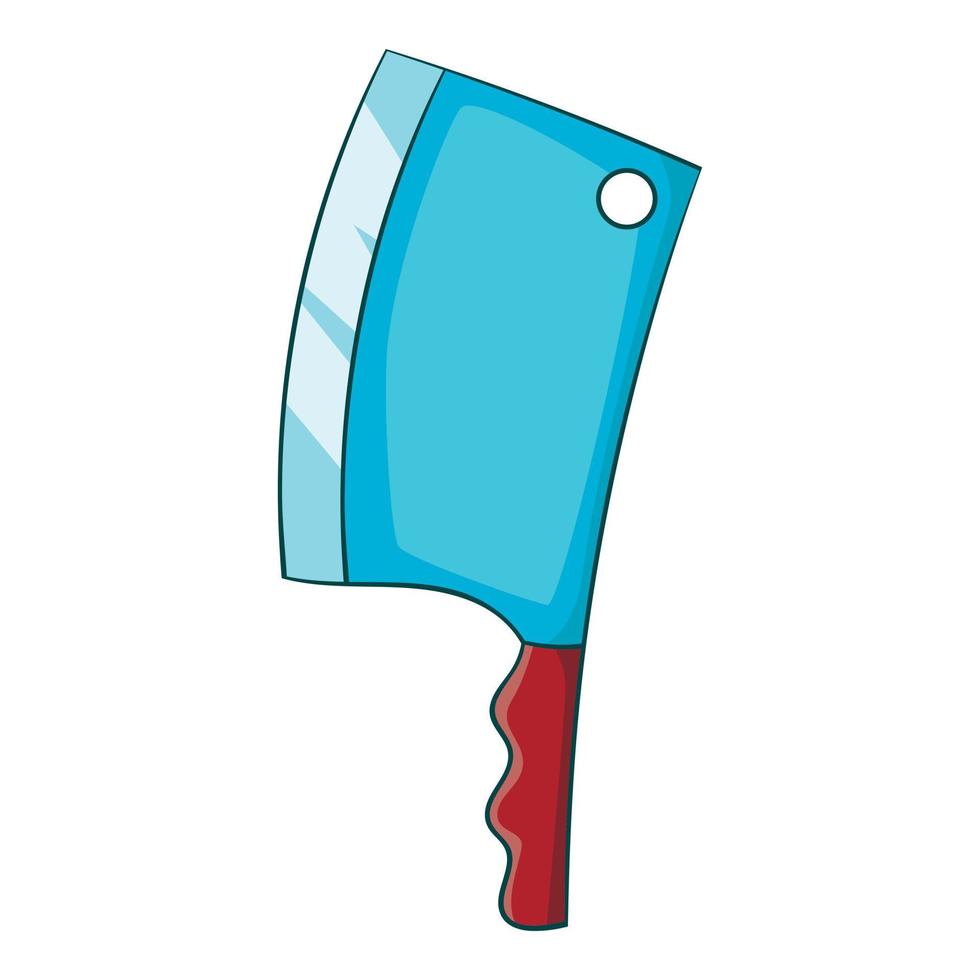 Kitchen axe icon, cartoon style vector