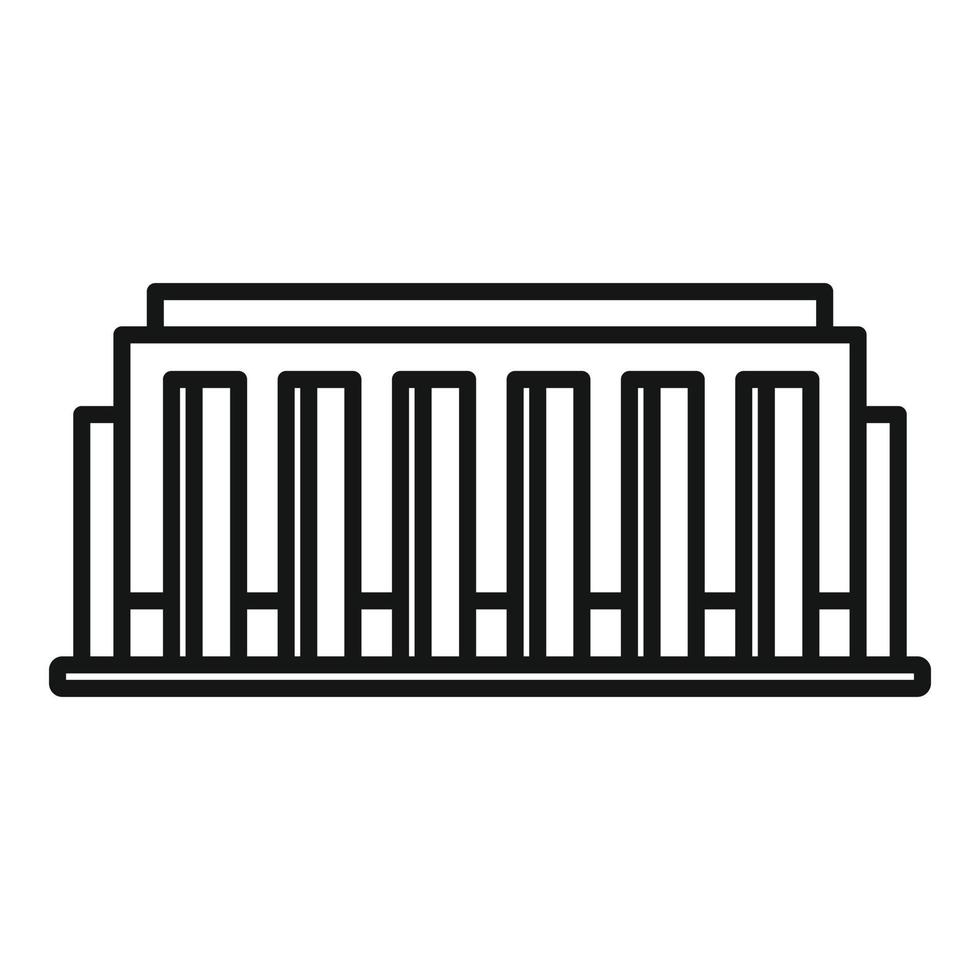 Parliament estate icon, outline style vector