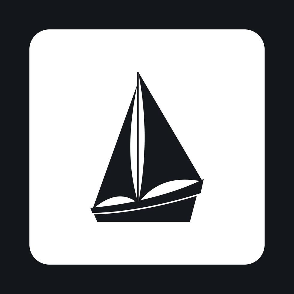 Small boat icon, simple style vector