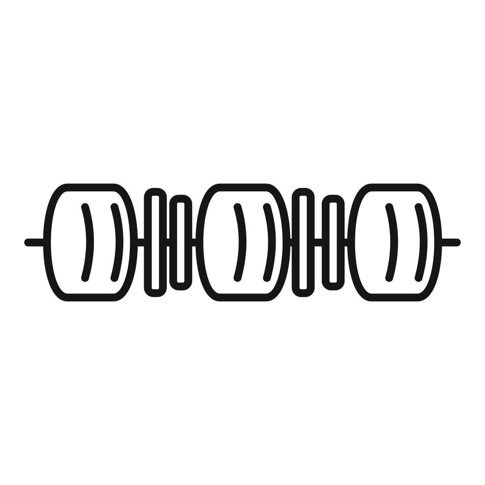 Souvlaki icon, outline style vector