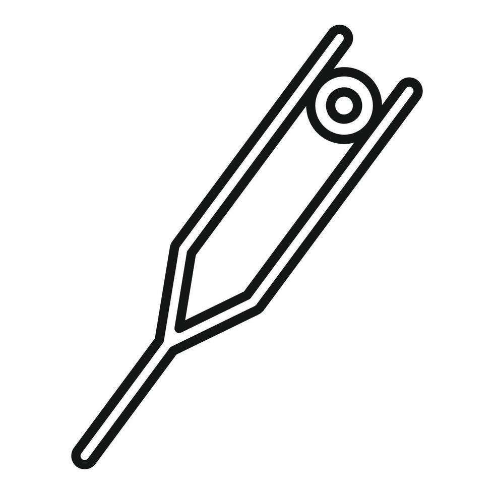 Jeweler forceps icon, outline style vector